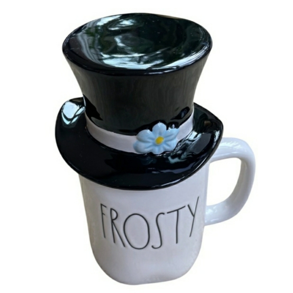 Rae Dunn Frosty Mug with Top Hat Lid Ceramic Frosty the Snowman - Picture 2 of 8